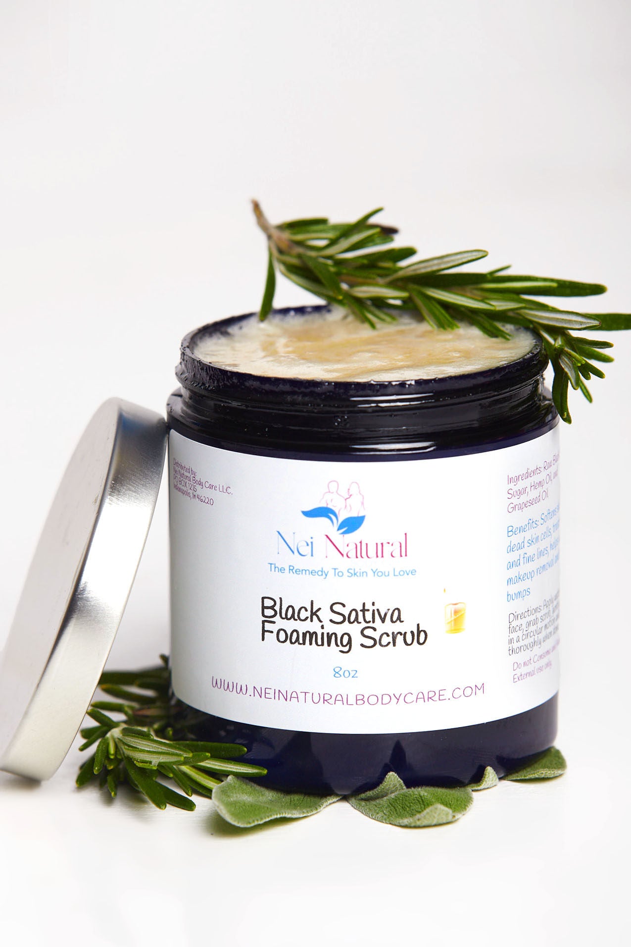 Black Sativa Foaming Body Scrub